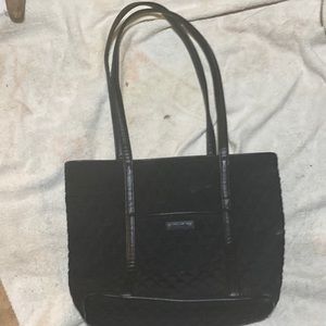 Black vera Bradley bag with polkadot inside